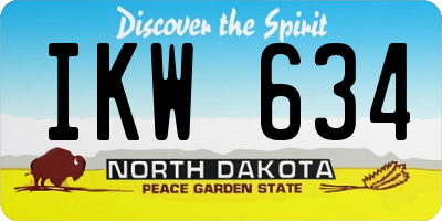 ND license plate IKW634