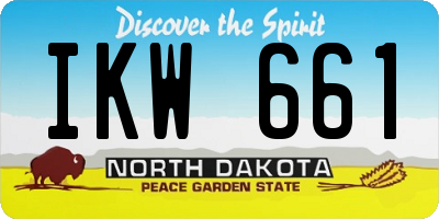 ND license plate IKW661