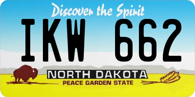 ND license plate IKW662