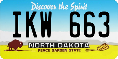 ND license plate IKW663