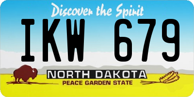 ND license plate IKW679