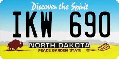 ND license plate IKW690