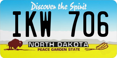 ND license plate IKW706