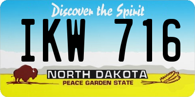 ND license plate IKW716