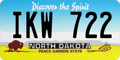 ND license plate IKW722