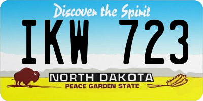 ND license plate IKW723