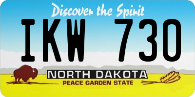 ND license plate IKW730