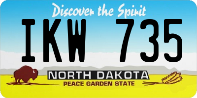 ND license plate IKW735