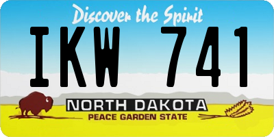ND license plate IKW741