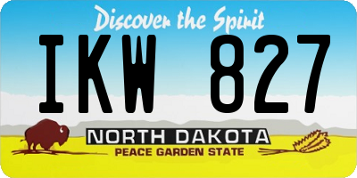 ND license plate IKW827
