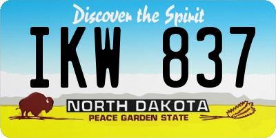 ND license plate IKW837