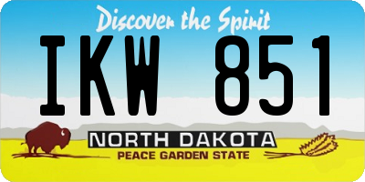 ND license plate IKW851