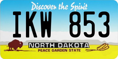 ND license plate IKW853
