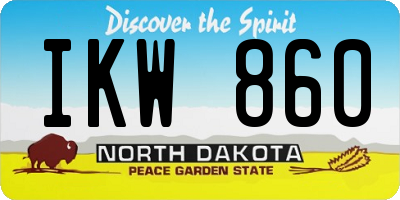ND license plate IKW860