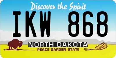 ND license plate IKW868