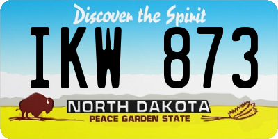 ND license plate IKW873