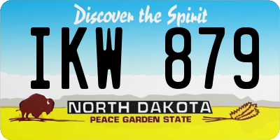 ND license plate IKW879