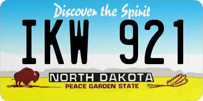 ND license plate IKW921