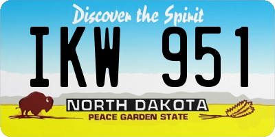 ND license plate IKW951