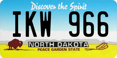 ND license plate IKW966
