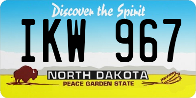 ND license plate IKW967