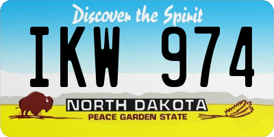 ND license plate IKW974