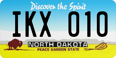 ND license plate IKX010