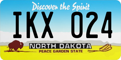ND license plate IKX024