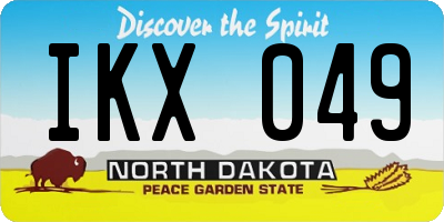 ND license plate IKX049