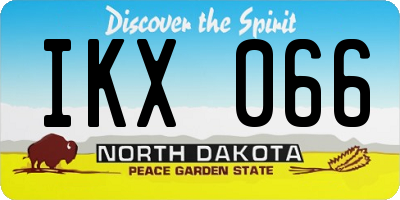 ND license plate IKX066