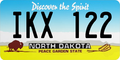 ND license plate IKX122