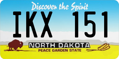 ND license plate IKX151