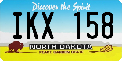 ND license plate IKX158