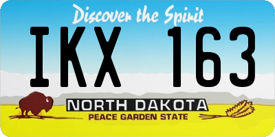 ND license plate IKX163