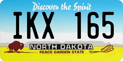 ND license plate IKX165