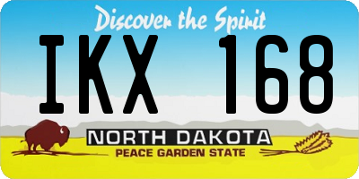 ND license plate IKX168