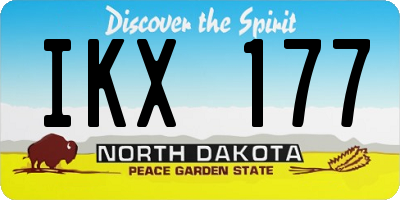 ND license plate IKX177