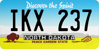 ND license plate IKX237