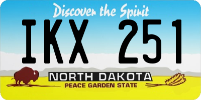 ND license plate IKX251