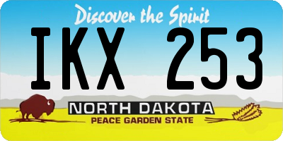 ND license plate IKX253