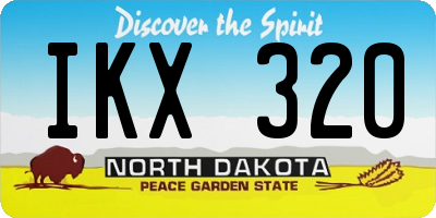 ND license plate IKX320