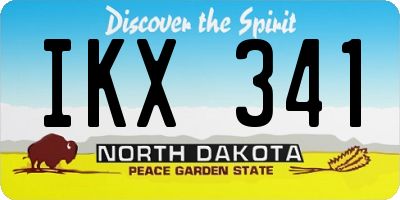 ND license plate IKX341