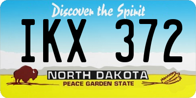 ND license plate IKX372