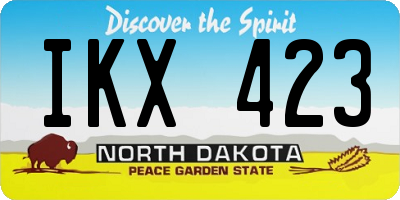 ND license plate IKX423