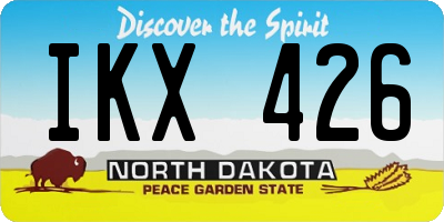 ND license plate IKX426
