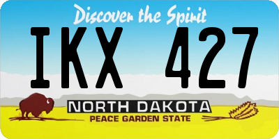 ND license plate IKX427