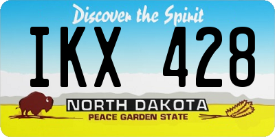 ND license plate IKX428