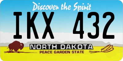 ND license plate IKX432