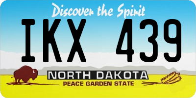 ND license plate IKX439