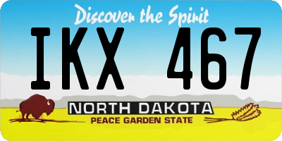 ND license plate IKX467